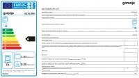 Sporák Gorenje K 5351 WH informační list